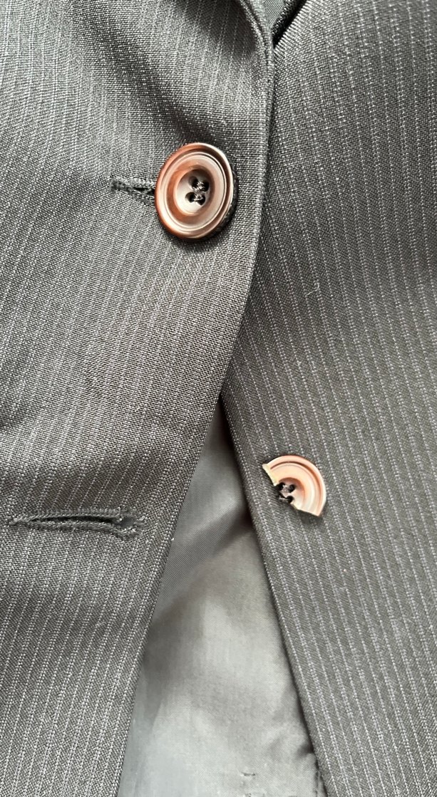 Siyah Kadın Düğmeli Ceket - Görsel 2