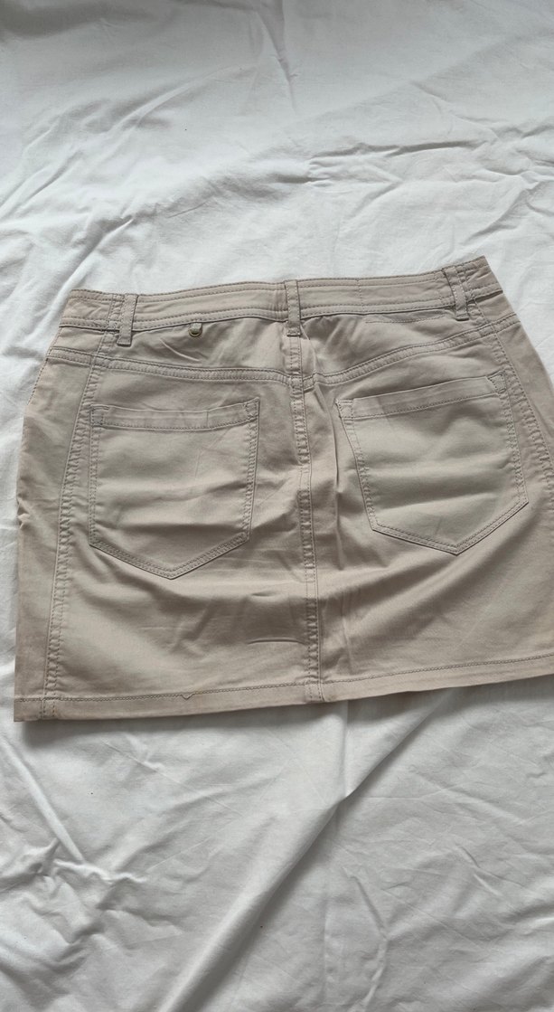 Bej Kadın Mini  Etek - Görsel 2