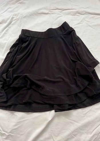 Fırfırlı Siyah Midi Gotik Etek