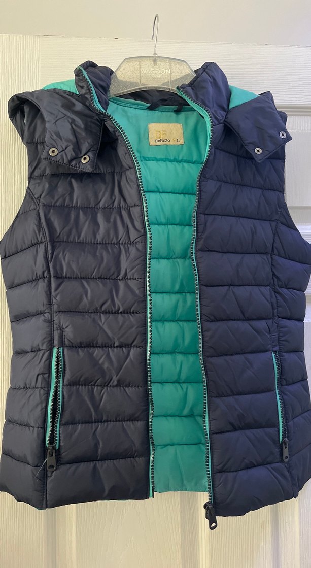 Kadın Koyu Mavi Kapitone Yelek - Görsel 3