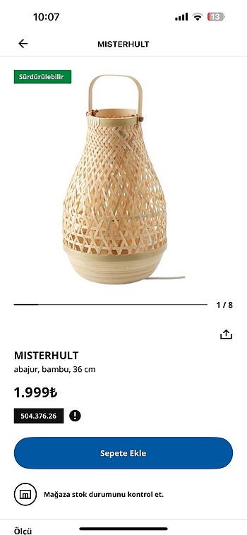  Beden İkea bambu abajur