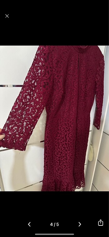 38 Beden bordo Renk people by fabrika elbise