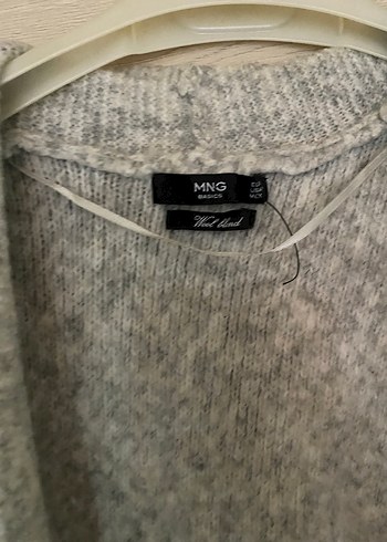 Gri Kadın Örgü Yün Midi Hırka - Görsel 3