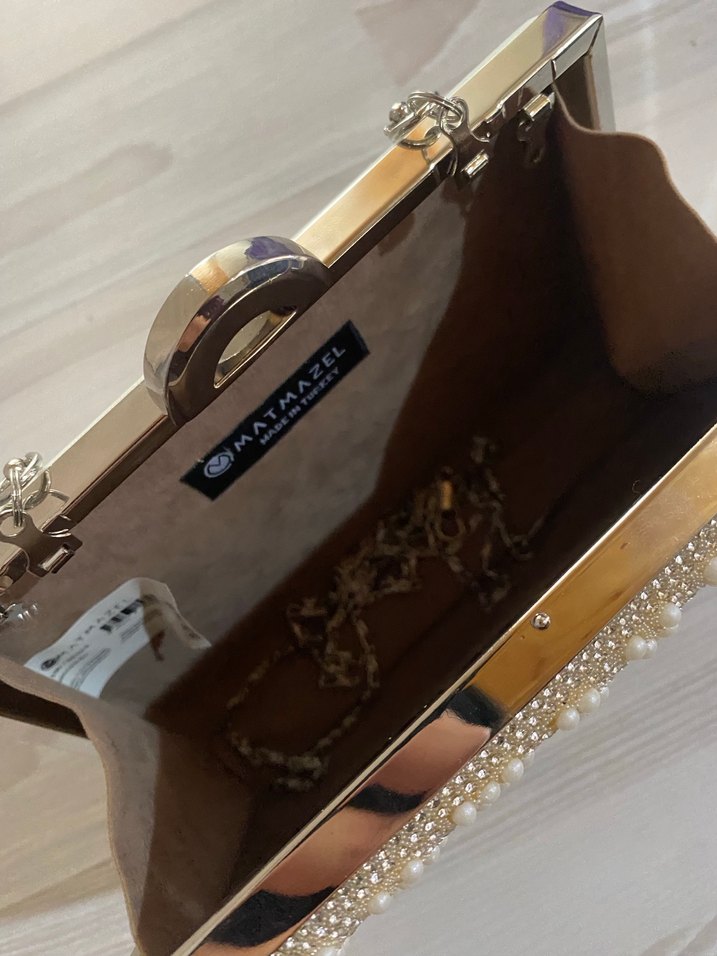 Matmazel 
Boncuk İşlemeli Modern Klasik Kadın Çanta - Görsel 3