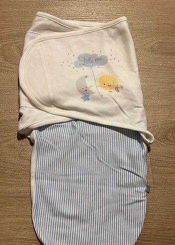 TEK ÜRÜN marka Beyaz Desenli Bebek Kundak Örtüsü bebek kıyafetl - Görsel 11