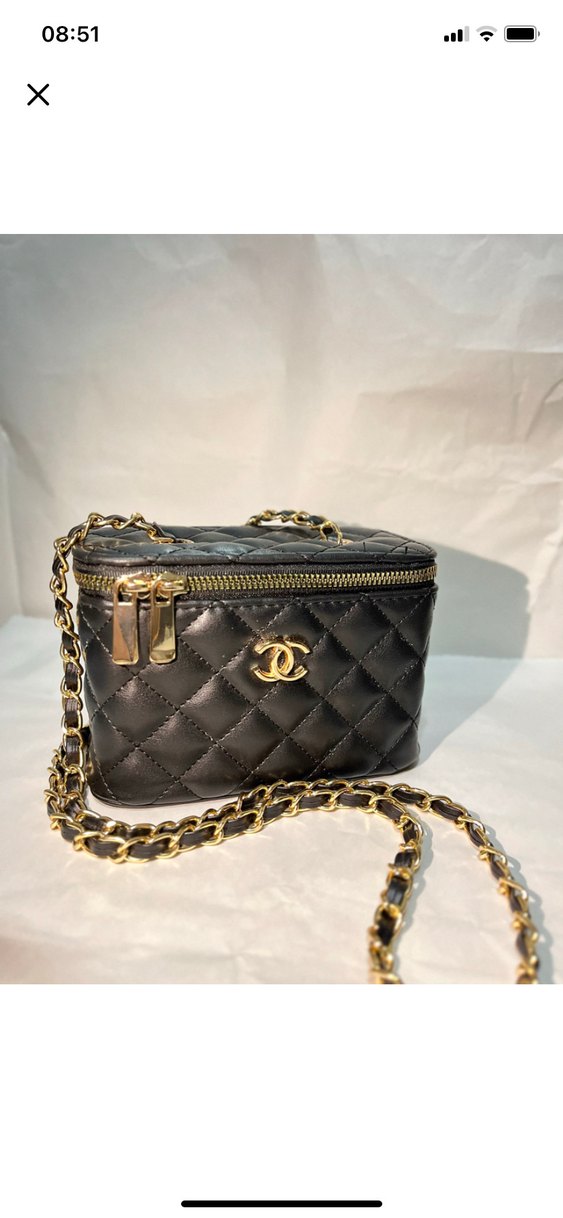 Kapitone zincir askılı siyah çanta chanel - Görsel 2