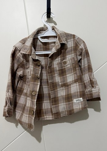 Erkek Çocuk Kahverengi Kareli Gömlek - Görsel 7