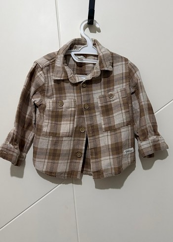 Erkek Çocuk Kahverengi Kareli Gömlek - Görsel 5