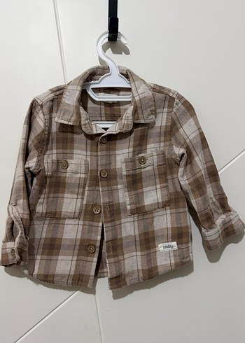 Erkek Çocuk Kahverengi Kareli Gömlek - Görsel 6