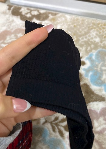 Düz Siyah straplez crop - Görsel 2