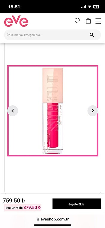 Beden pembe Renk Maybelline liften golde 24 bubble gum