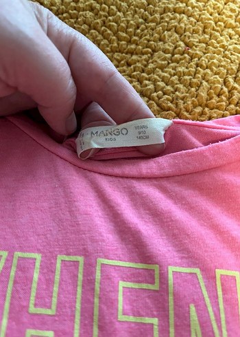 10 Yaş Beden pembe Renk İki Adet Pembe Baskılı Kısa Kollu Tişört