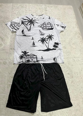 Erkek Baskılı Kısa Kollu Takım - Görsel 8