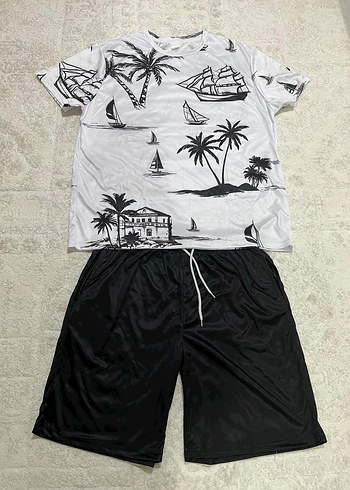 Erkek Baskılı Kısa Kollu Takım - Görsel 2