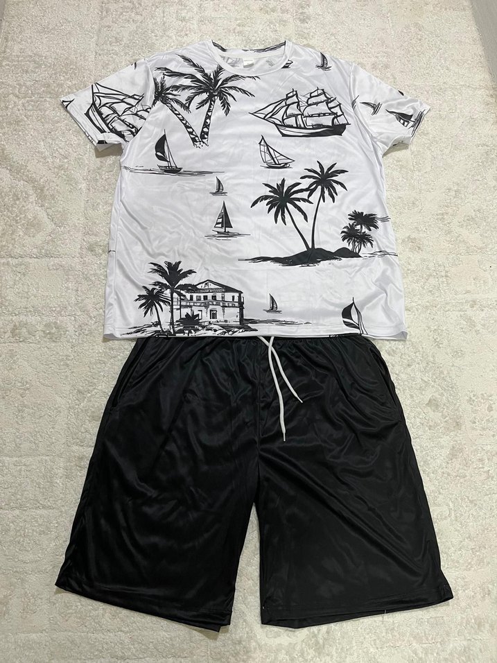 Erkek Baskılı Kısa Kollu Takım - Görsel 2