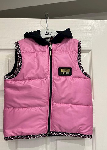 Kız Çocuk Pembe Fermuarlı Şişme Yelek - Görsel 5