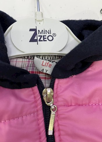 Kız Çocuk Pembe Fermuarlı Şişme Yelek - Görsel 6