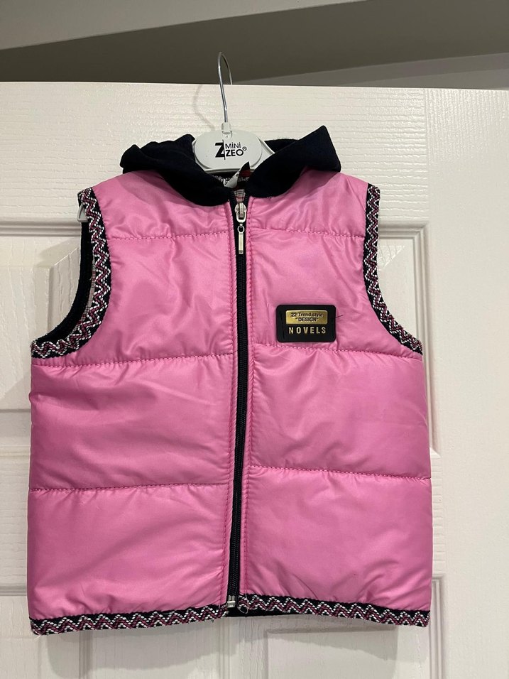 Kız Çocuk Pembe Fermuarlı Şişme Yelek - Görsel 5