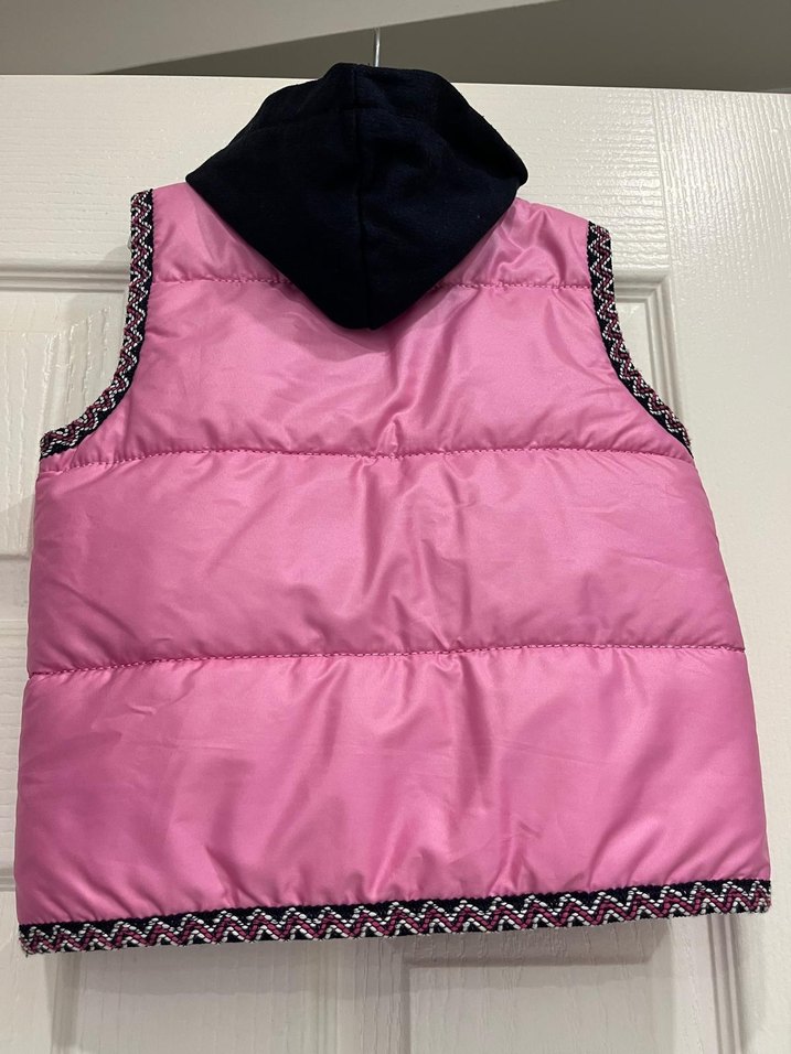 Kız Çocuk Pembe Fermuarlı Şişme Yelek - Görsel 2