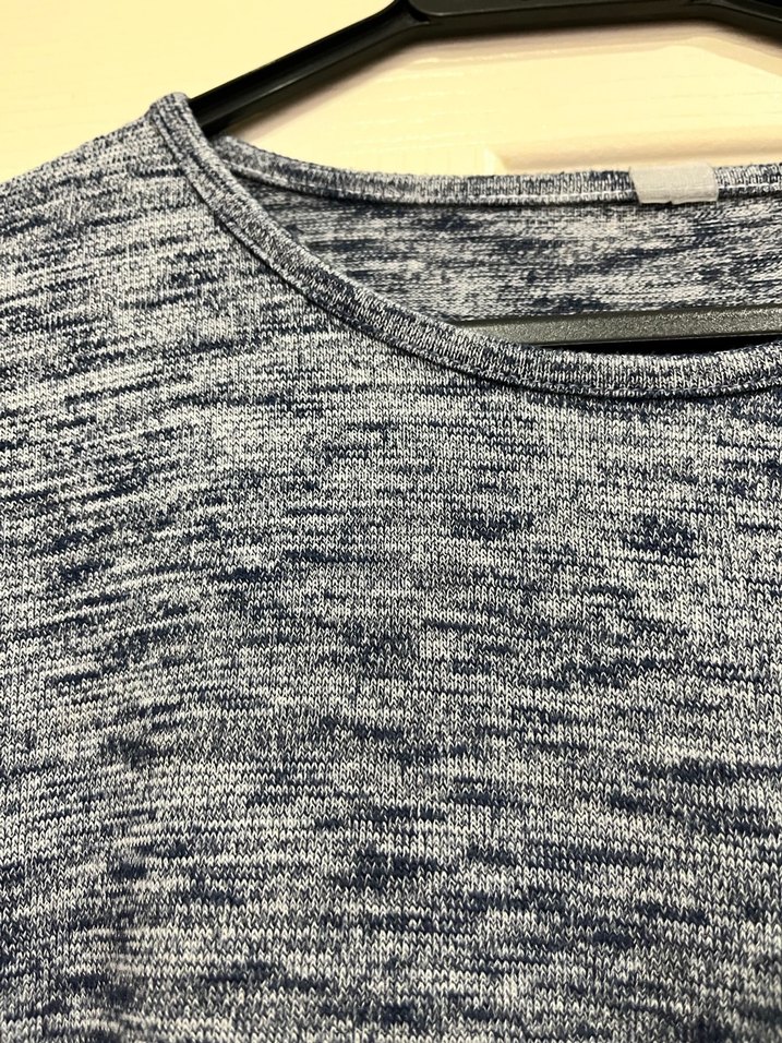 Gri Kadın Uzun Kollu Triko Sweatshirt - Görsel 2