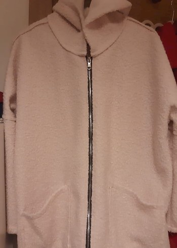 Fermuarlı kapusonlu  yumusacik kislik Kadın Ceket - Görsel 3