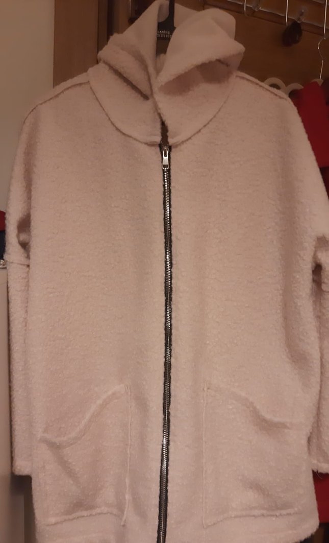 Fermuarlı kapusonlu  yumusacik kislik Kadın Ceket - Görsel 3