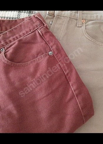 Levis jeans Orjinal yepyeni  bej ve kiremit renkte iki adet - Görsel 6