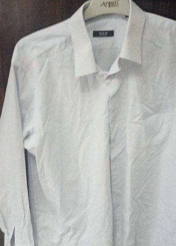 C.C.S Beyaz Pamuklu Kısa Kollu Gömlek - Görsel 2