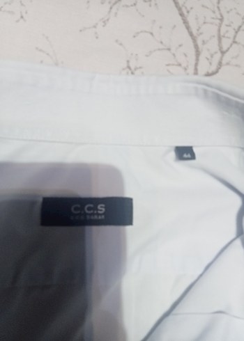 C.C.S Beyaz Pamuklu Kısa Kollu Gömlek - Görsel 3
