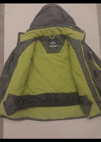 Kapüşonlu Gri Erkek Çocuk Mont - Görsel 4