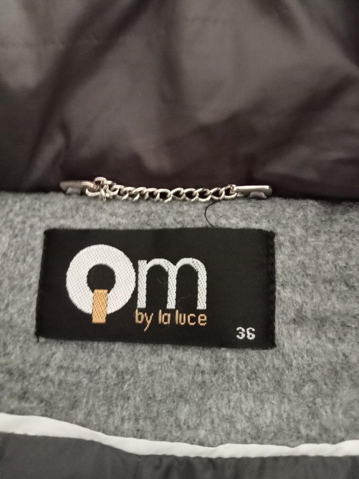 Gri Düğmeli Midi Kaban - Görsel 3