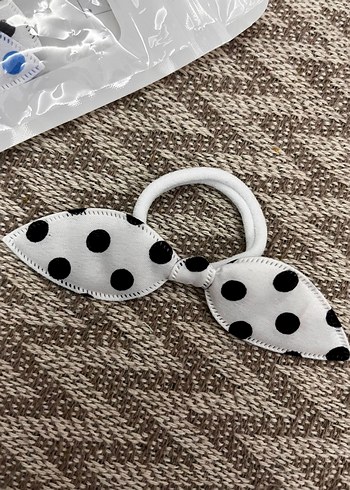 Elastik Puantiyeli Çocuk Saç Tokası Seti - Görsel 3