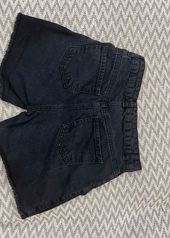 Siyah Kız Çocuk Mini Denim Şort - Görsel 2