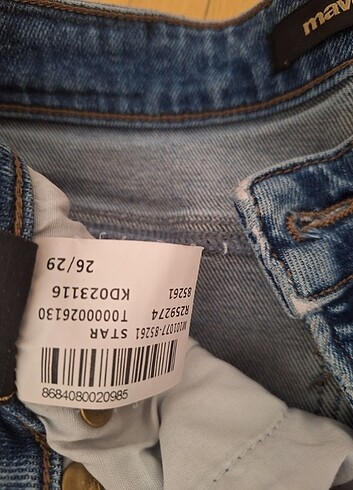 26 Beden mavi Renk Mavi jean