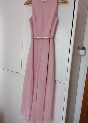 Toz pembe elbise - Görsel 3