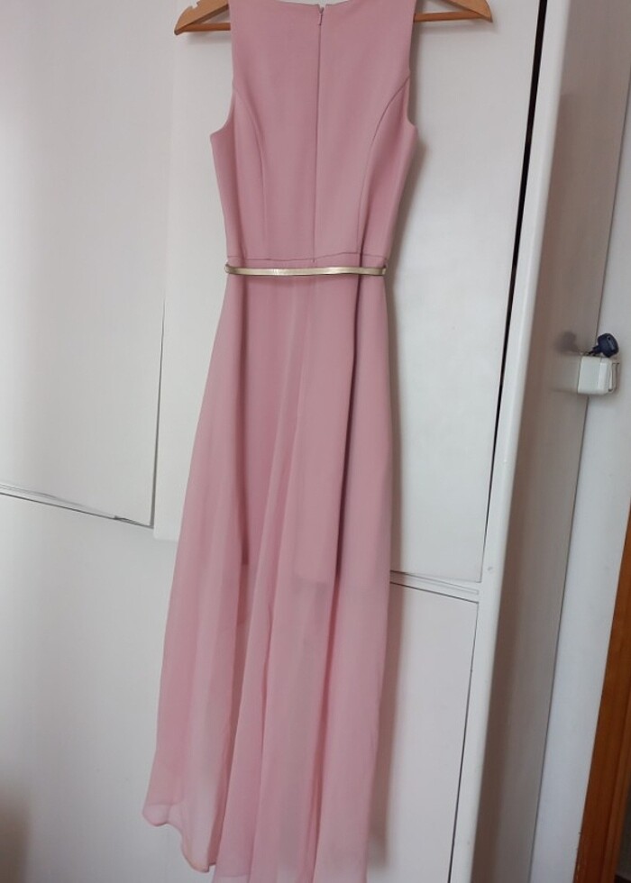 Toz pembe elbise - Görsel 3