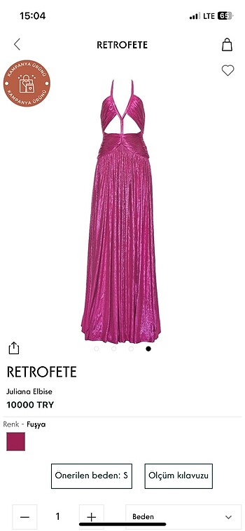 s Beden DCEY ,?Retrofete ? gece elbisesi Fuşya
