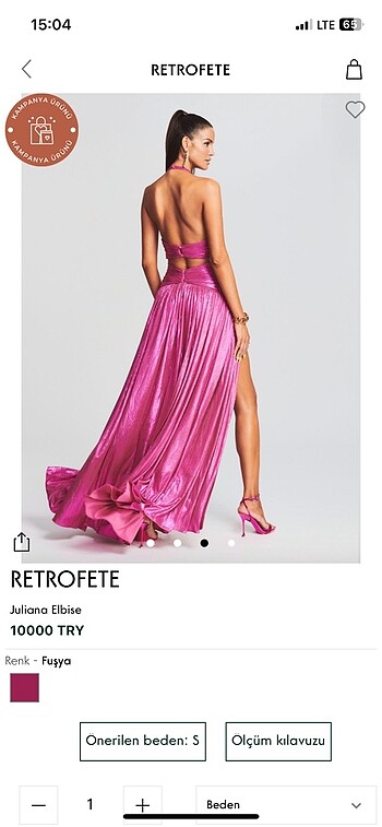 Diğer DCEY ,?Retrofete ? gece elbisesi Fuşya