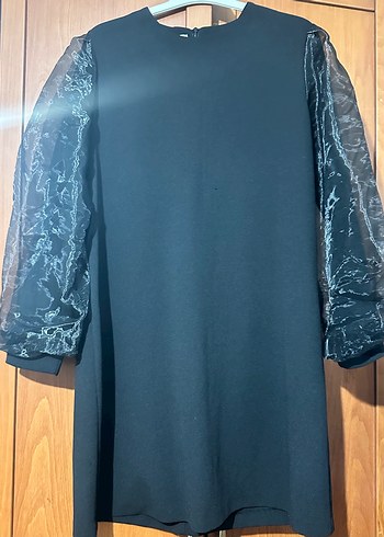 Siyah Midi Uzun Kollu Gotik Elbise