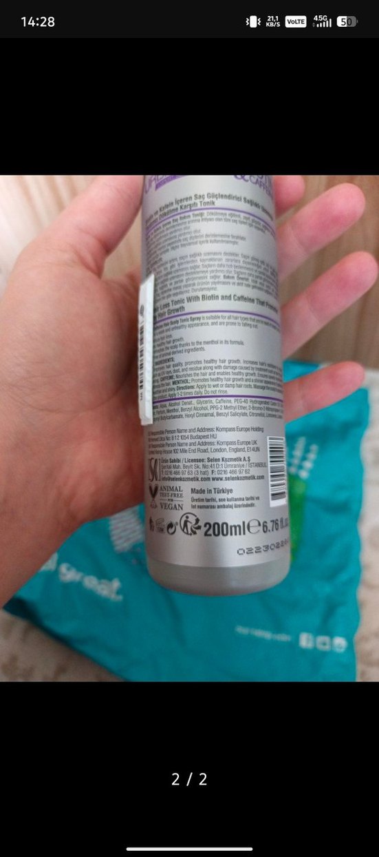 Urban Biotin & Kafein Saç Spreyi - Görsel 2