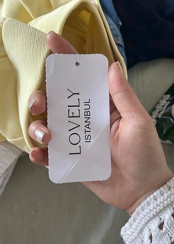 Sarı Midi Kumaş Kadın Pantolon - Görsel 6