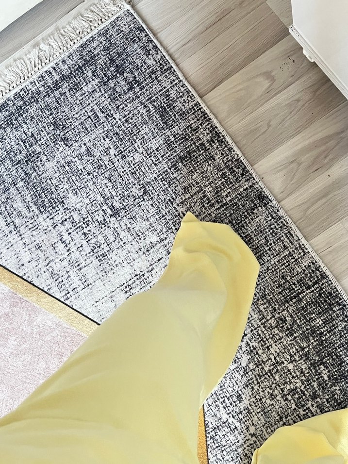 Sarı Midi Kumaş Kadın Pantolon - Görsel 5