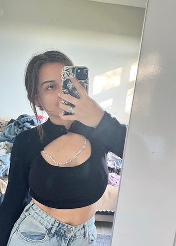 Siyah Gotik Göğüs Zinciri - Görsel 4