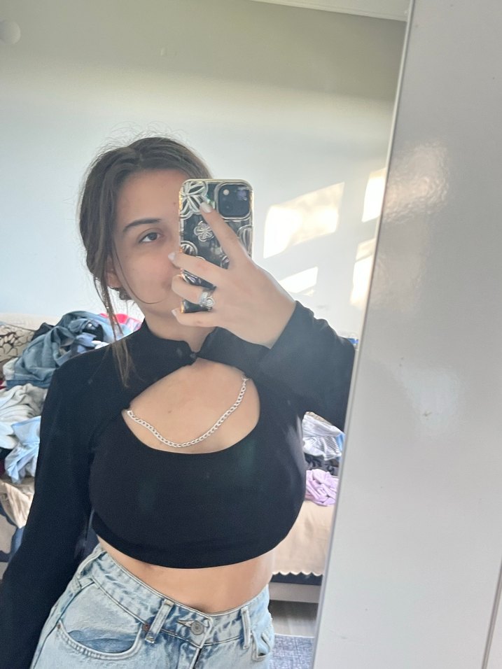 Siyah Gotik Göğüs Zinciri - Görsel 4