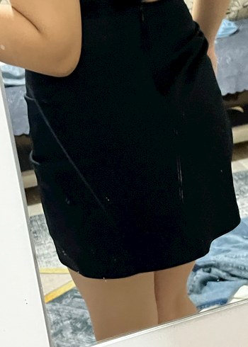 Siyah Drapeli Mini Etek - Görsel 2