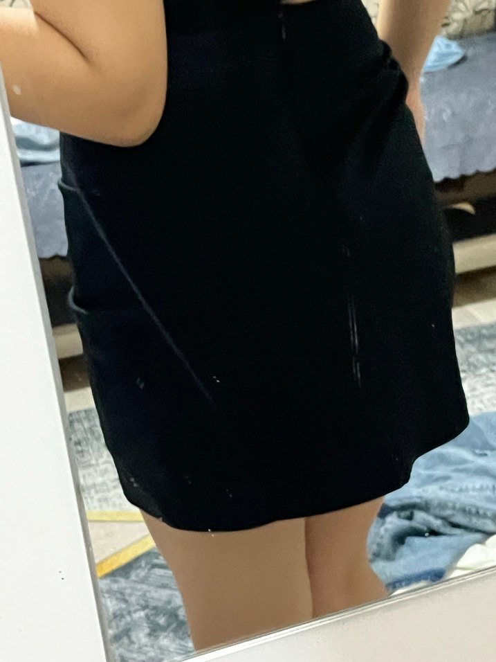 Siyah Drapeli Mini Etek - Görsel 2