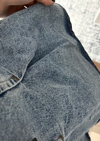 Batik Desenli Pileli Kot Mini Etek - Görsel 5