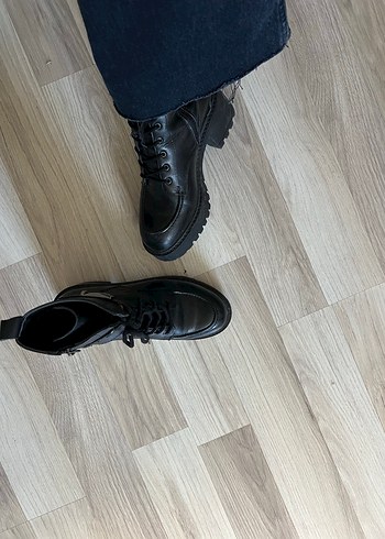 derimod Tokalı Siyah Deri Kadın Bot - Görsel 7