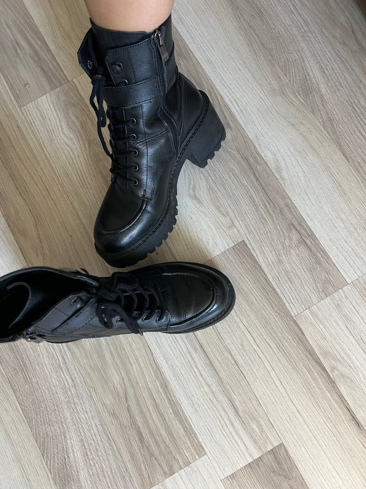 derimod Tokalı Siyah Deri Kadın Bot - Görsel 5