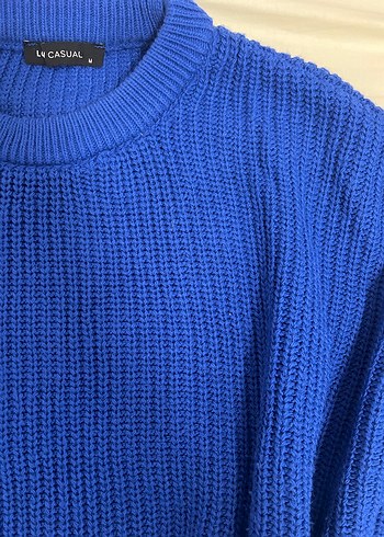 Mavi Triko Kadın Sweatshirt - Görsel 3